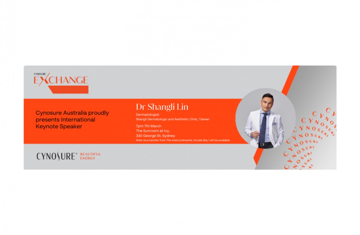 EDUCATION Cynosure Dr Shangli Lin Event Banner